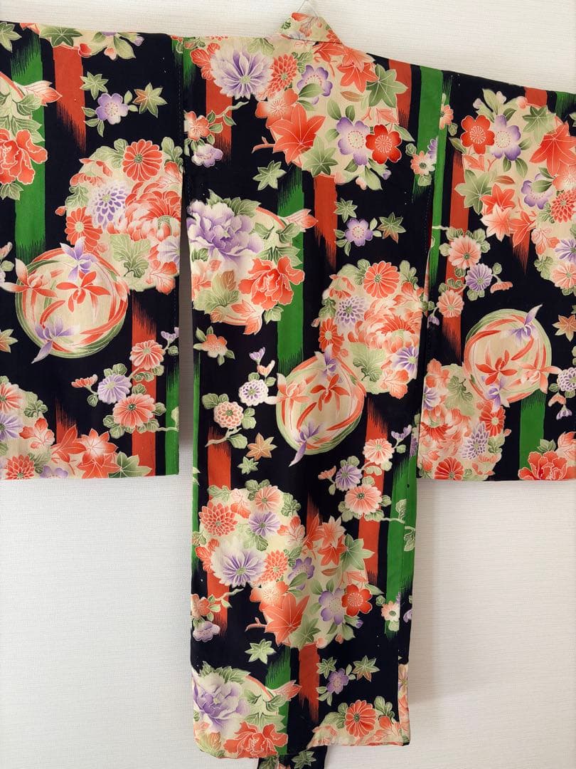 アンティーク　錦紗　子供着物