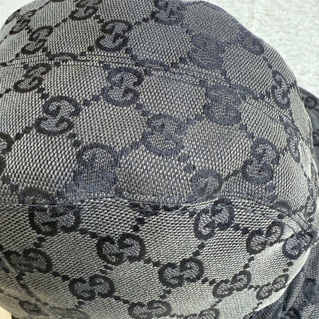 GUCCI グッチ バケットハット GGキャンバス XLサイズ ブラック