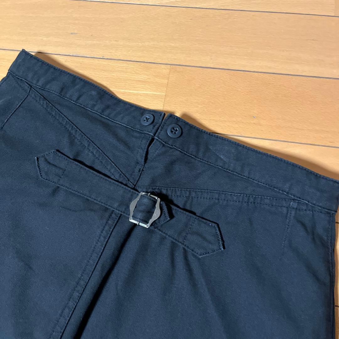 スピックアンドスパン サスペンダー付きワーカーパンツ　ブラック