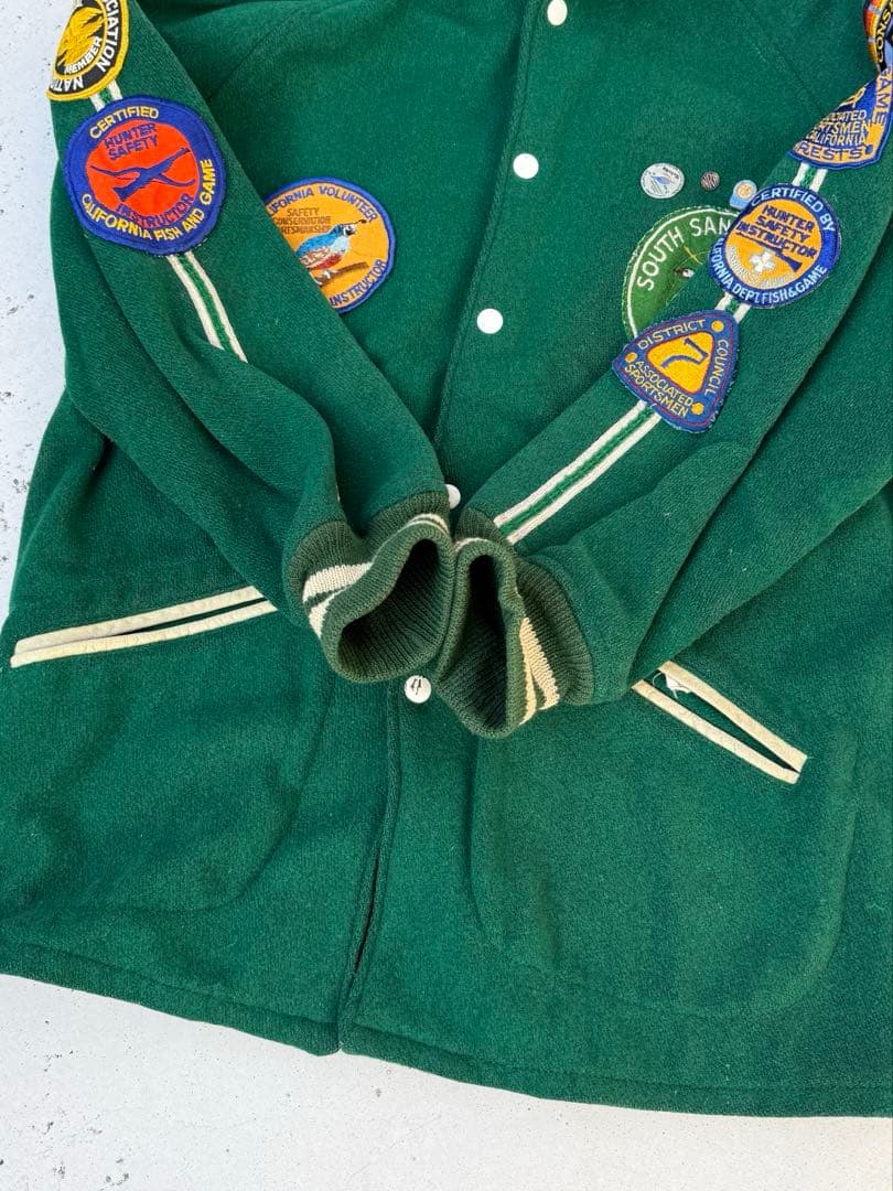 50s Hatchers ヴィンテージ スタジャン アワードジャケット ロング丈