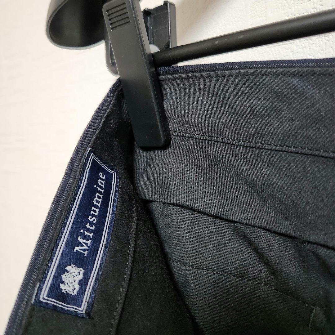 ゼニア　ミツミネ　メンズ　スーツ　濃紺　ストライプ　段返り3ボタン　A6