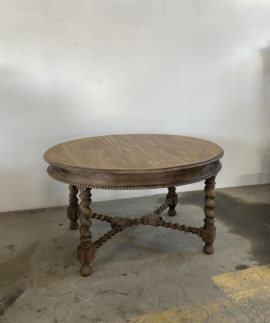 フランス アンティーク Round Oak Table オーク テーブル