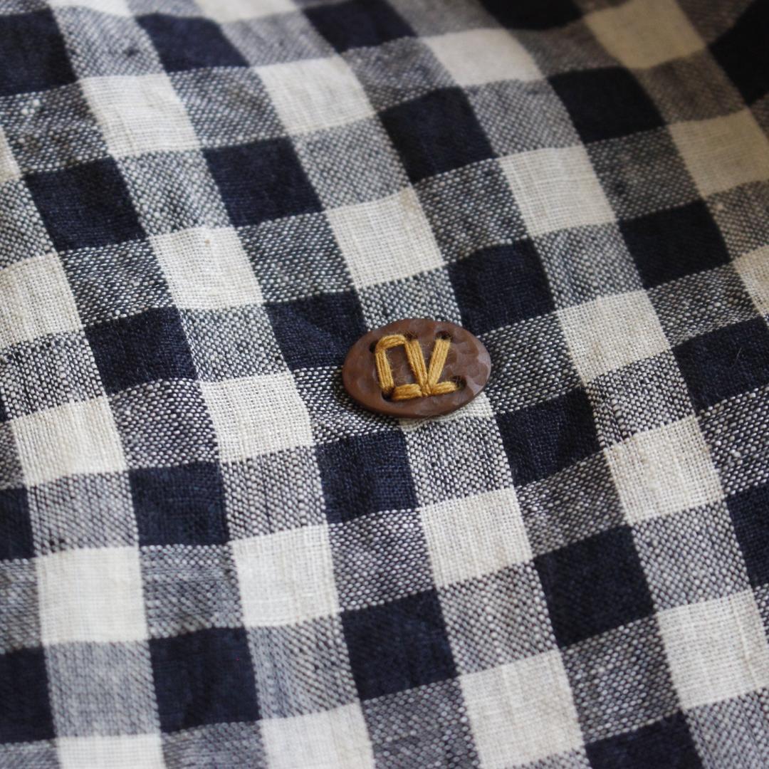 【現行タグ】45R インドガーゼリネン908ビッググーグーシャツ M R刺繡