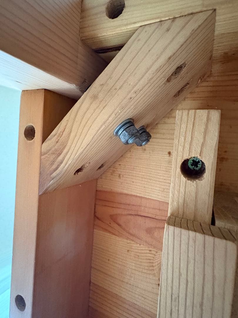 【送料込】無印良品：パイン材デスク／引き出しあり（2箇所）