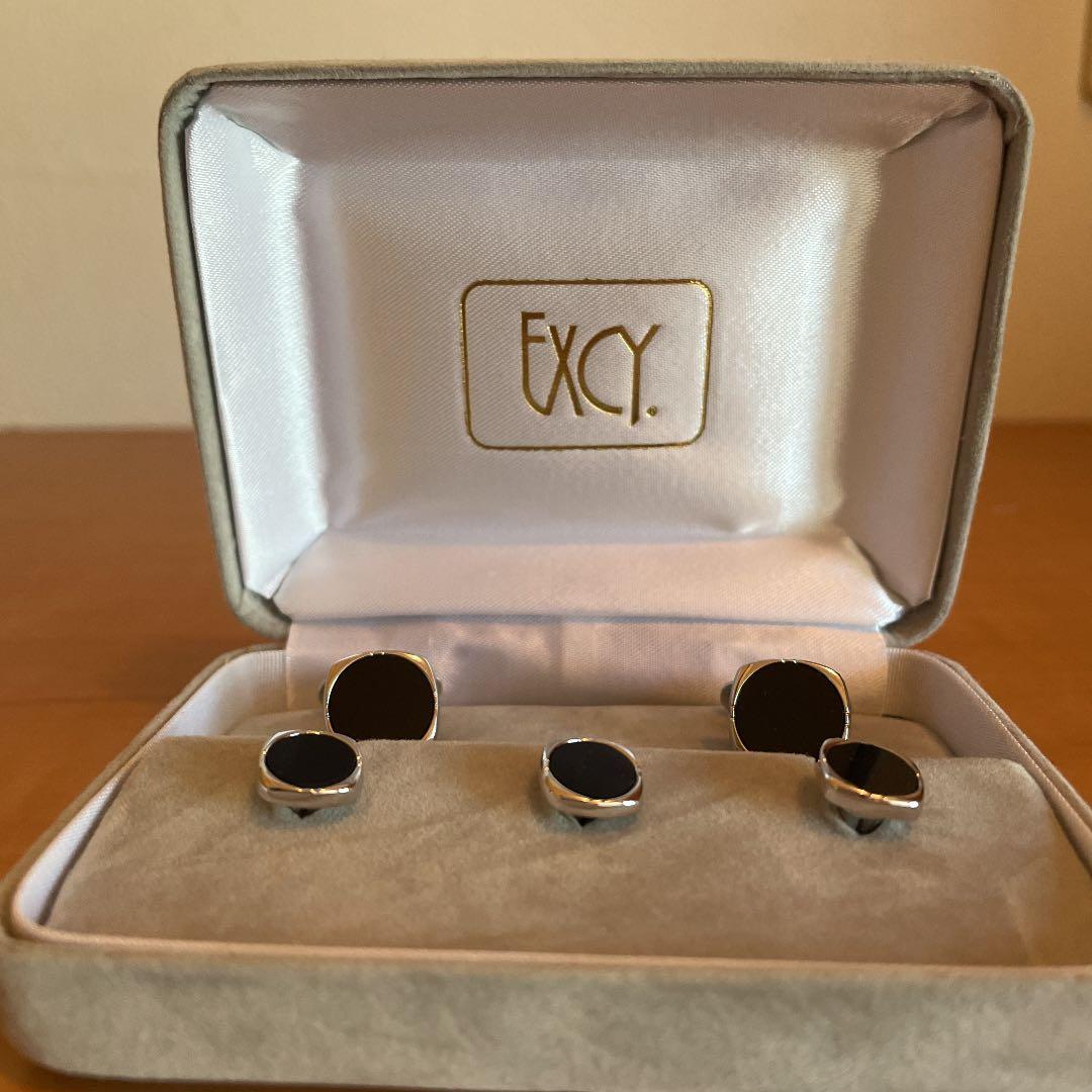 Excy カフス・スタッドセット　シルバー925・オニキス