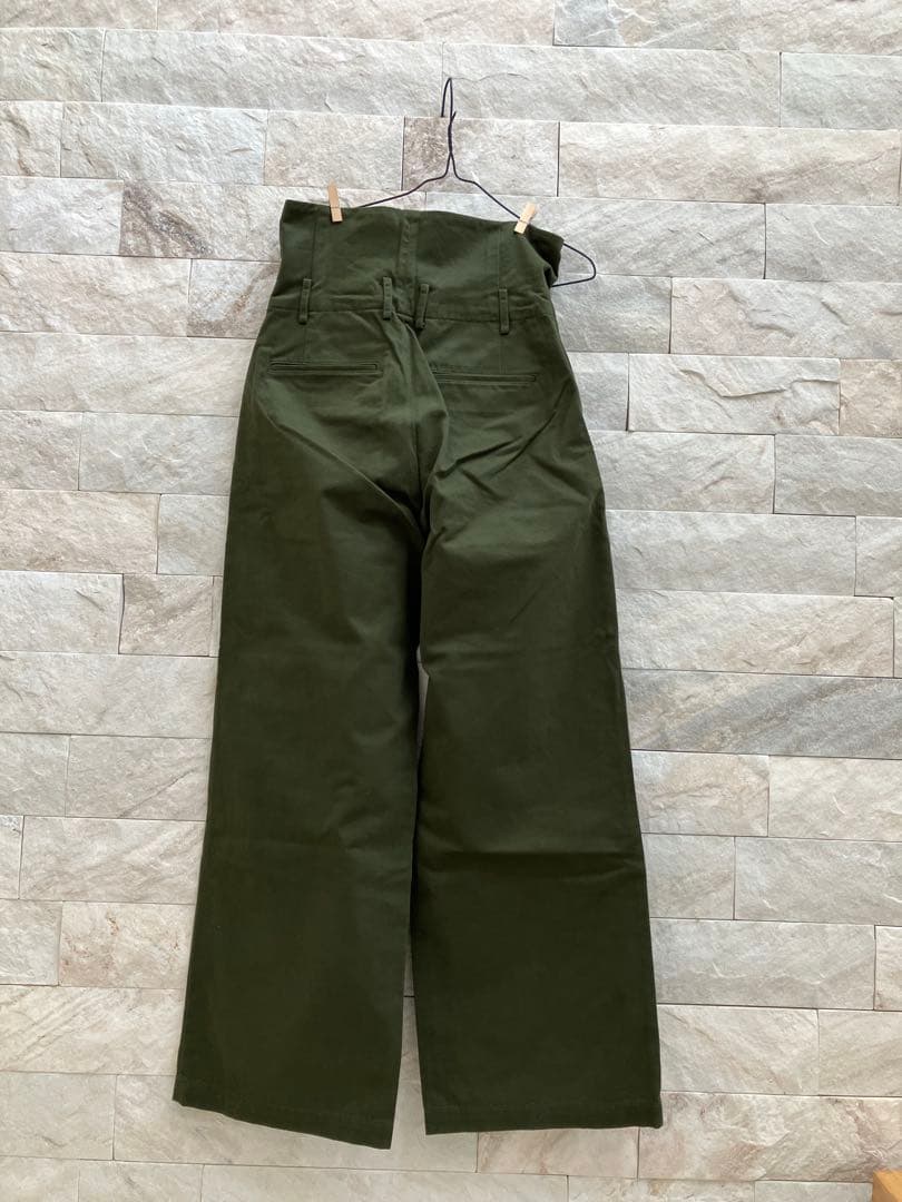 スピック&スパンHiguchi*S2WAYハイウエストパンツ　カーキ　36