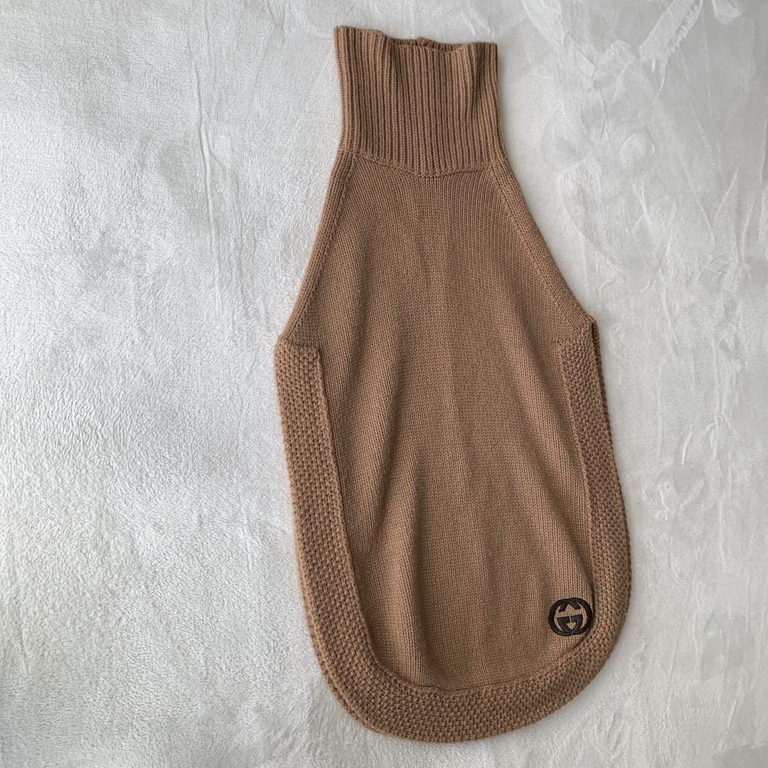 【美品】 GUCCI タートルネック ニット ポンチョ ベスト GGロゴ ケープ