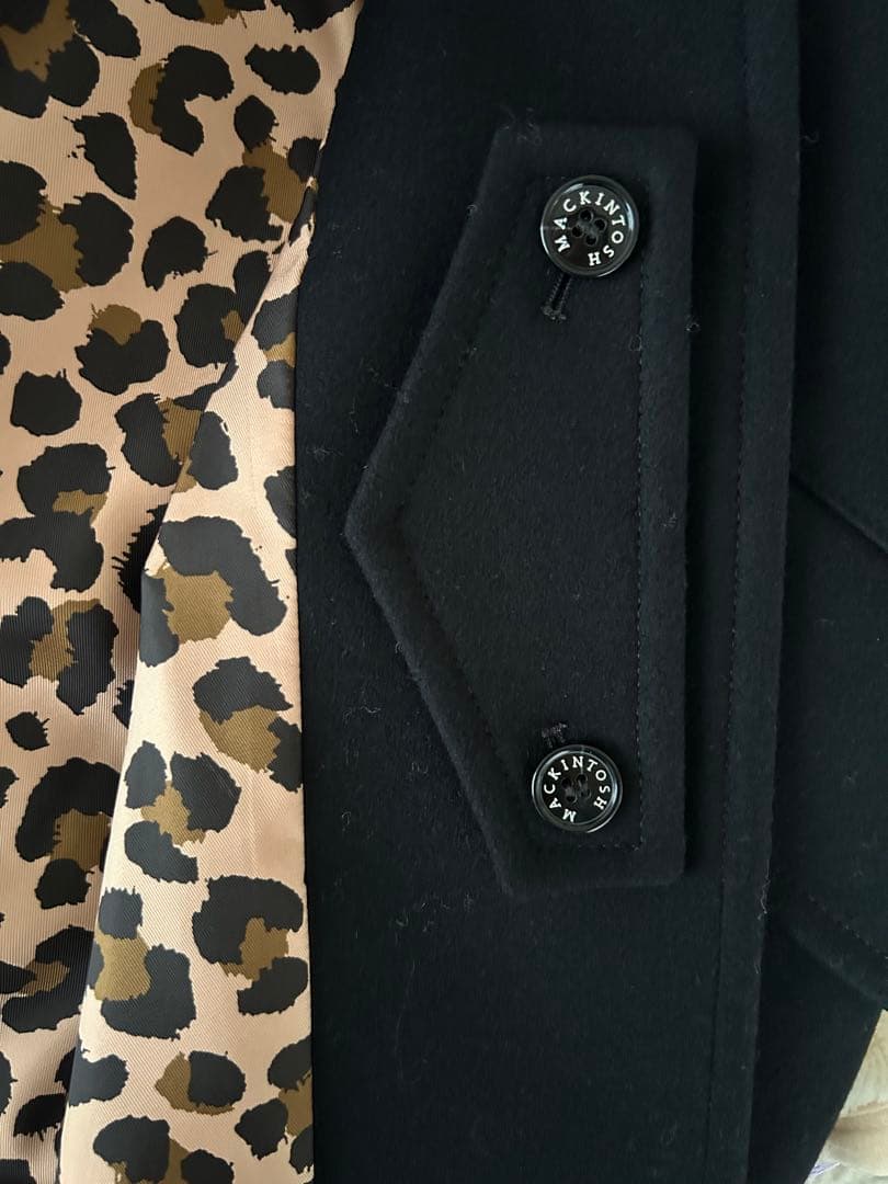《サイズ8》マッキントッシュ　ハンビー　レオパード　ゴールドボタン