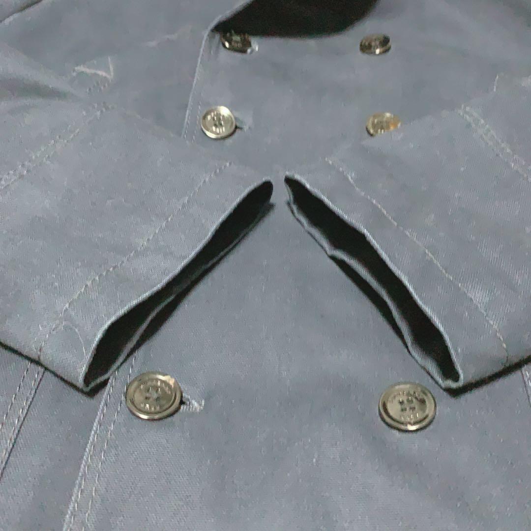 【美品】BURBERRY バーバリー Pコート メガチェック ネイビー XL