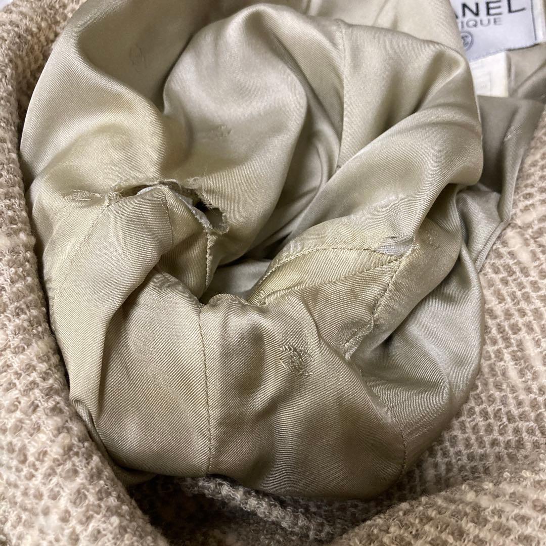 最終お値下げ シャネル CHANEL ジャケット コート ベージュ CCボタン