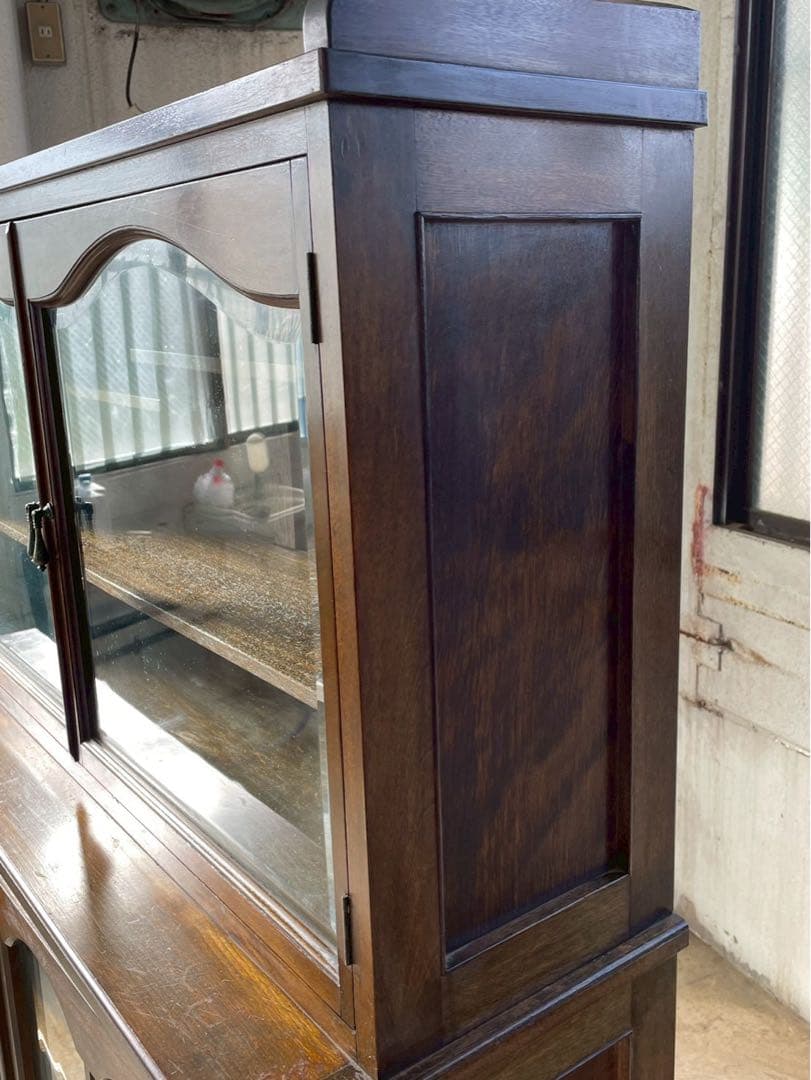 激レア‼️イギリス　アンティーク　丸足　キュリオケース　什器　キャビネット　英国