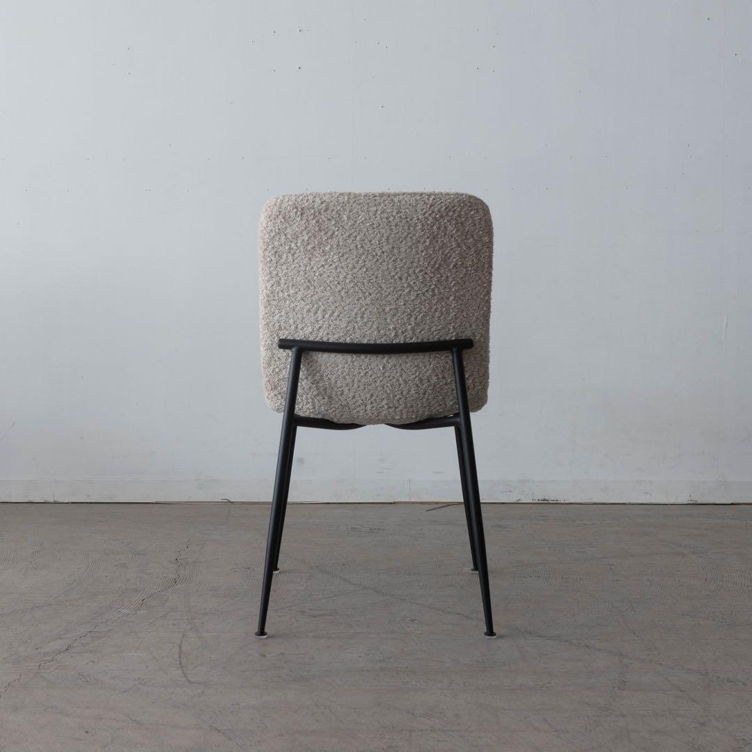 アイボリー　ファブリックダイニングチェア