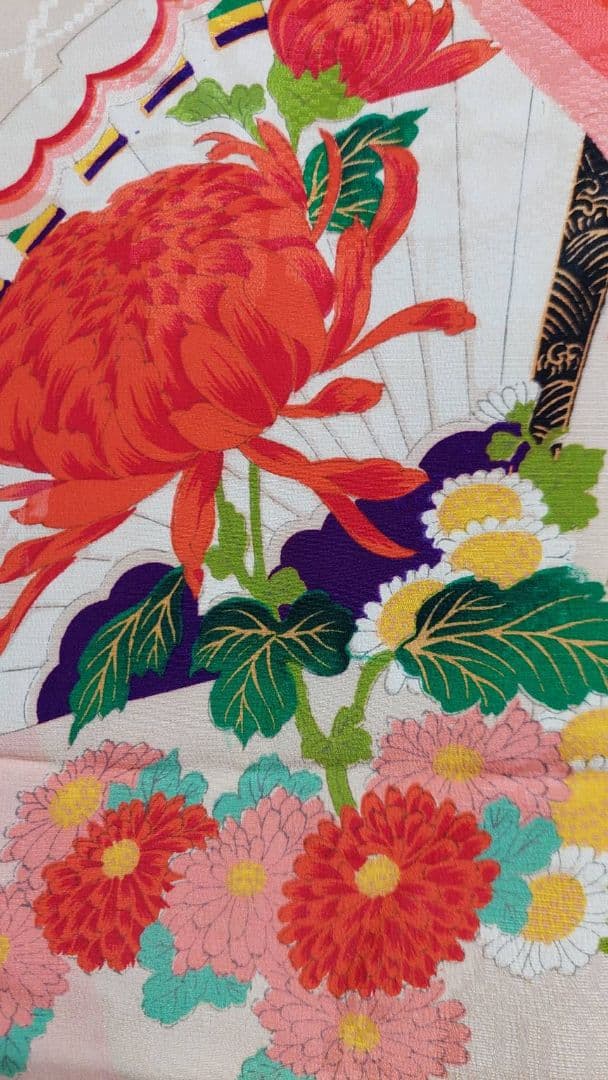 NA118アンティーク子供着物七五三正絹着丈89センチ裄丈47センチ