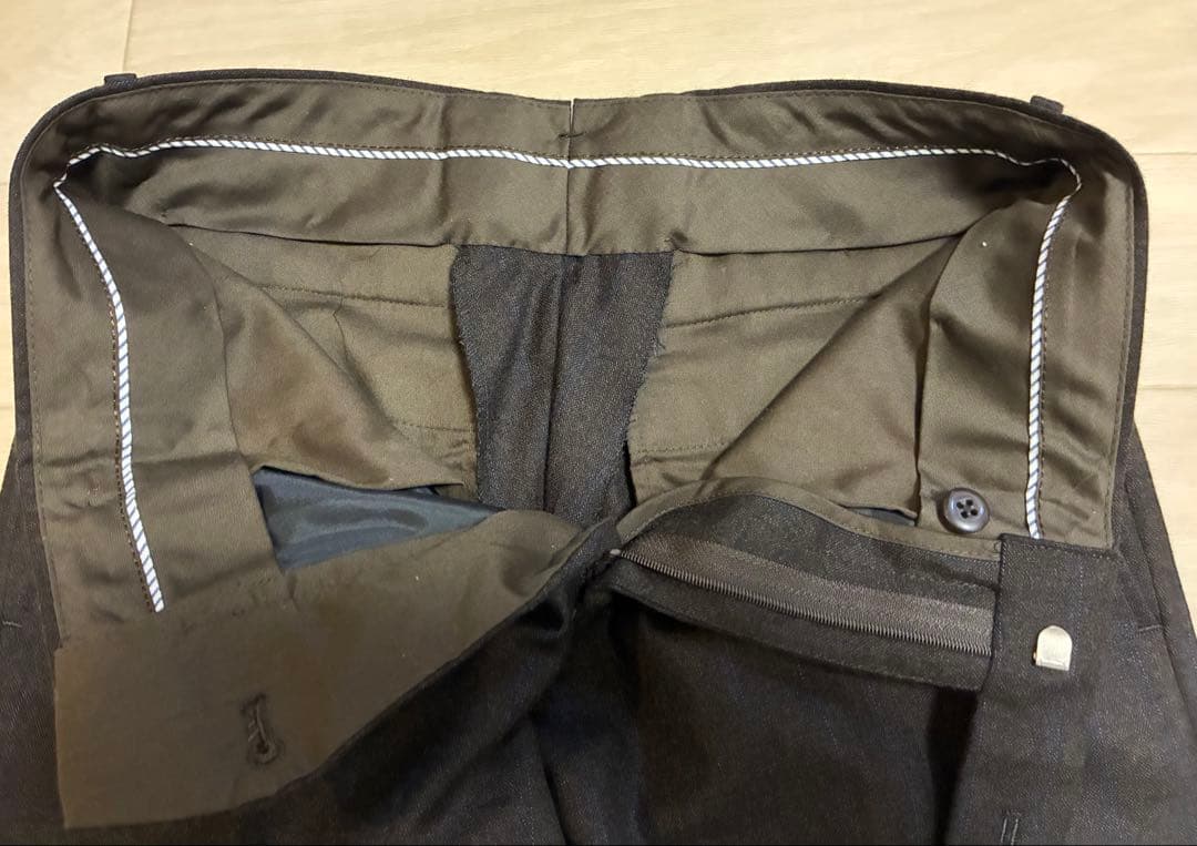 【E.thomas・美品・160-8】サキソニー ブラウン スーツ