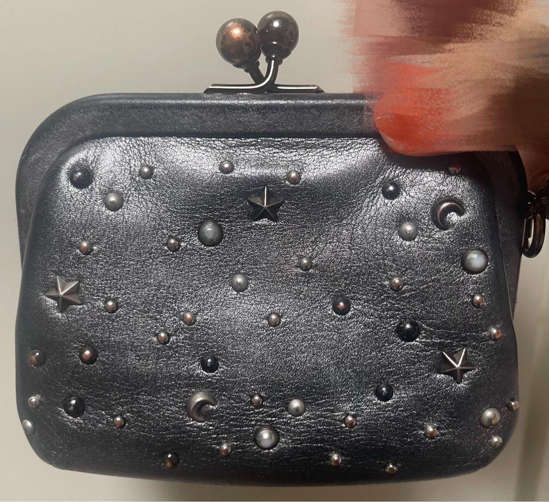 【希少】コーチ パース キスロック 水原希子 スターリべット シルバー