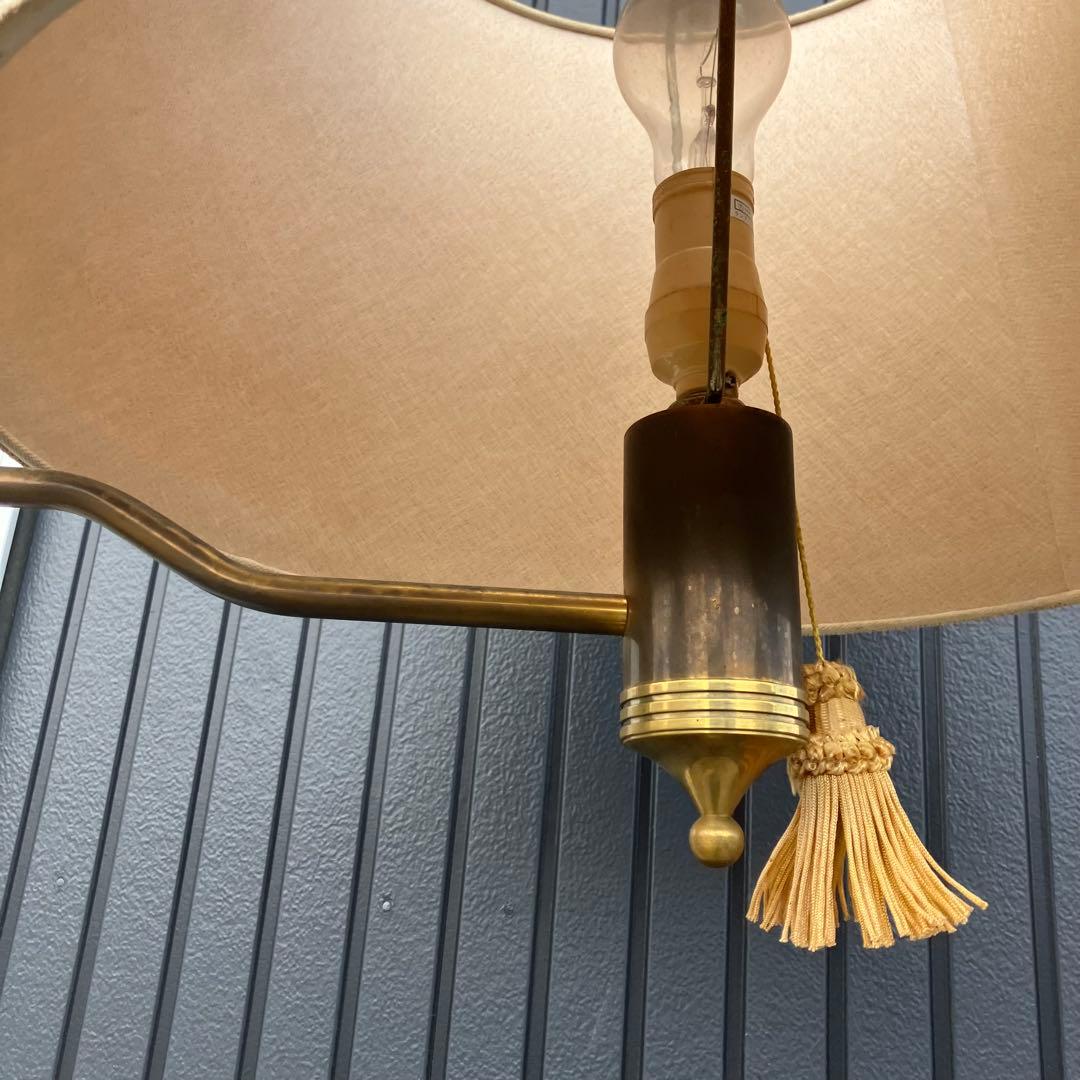 昭和レトロ ナショナル 真鍮製スタンドライト シェードランプ フロアライト