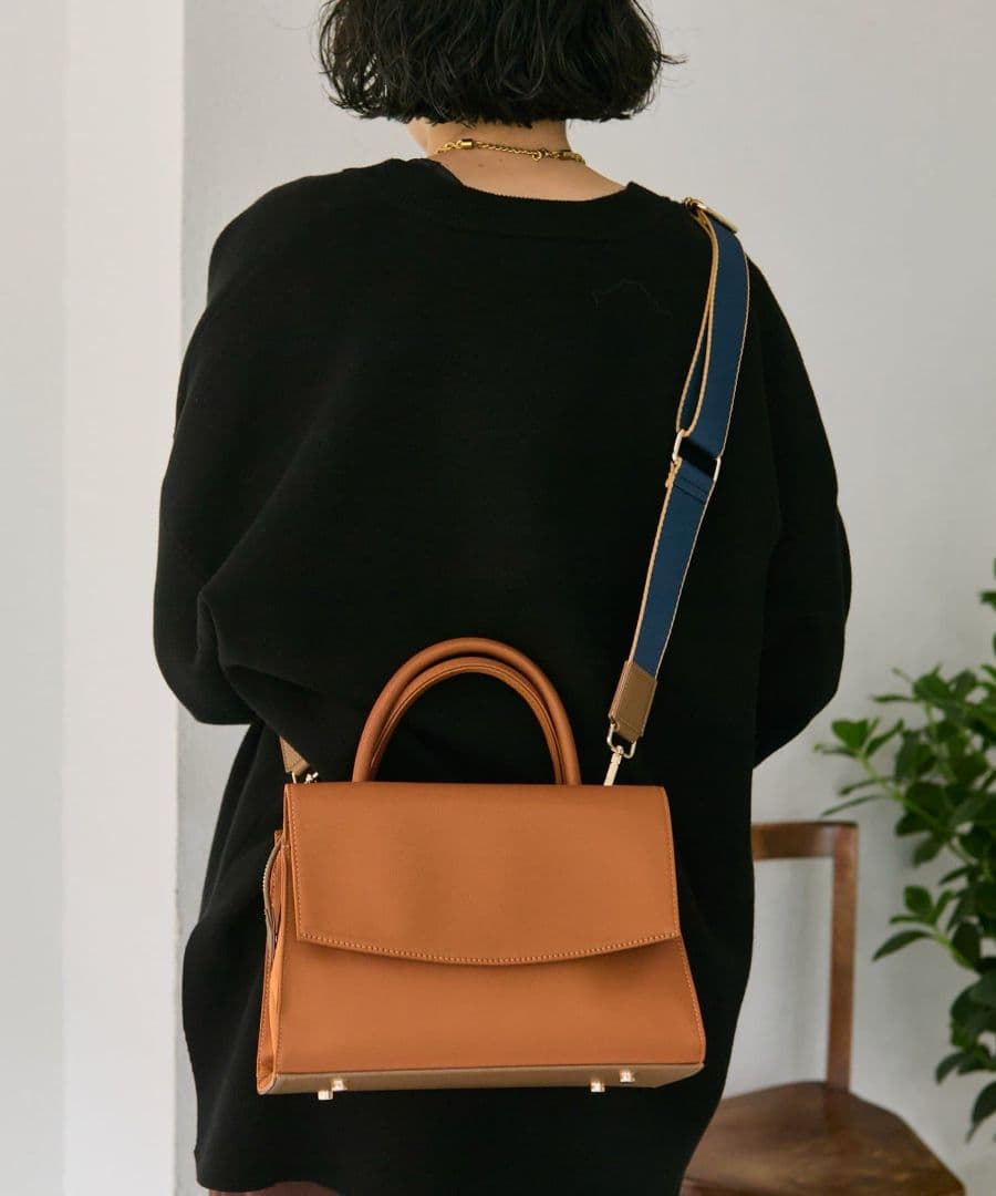 【ear PAPILLONNER】きれいめ撥水トートバッグS　オレンジ