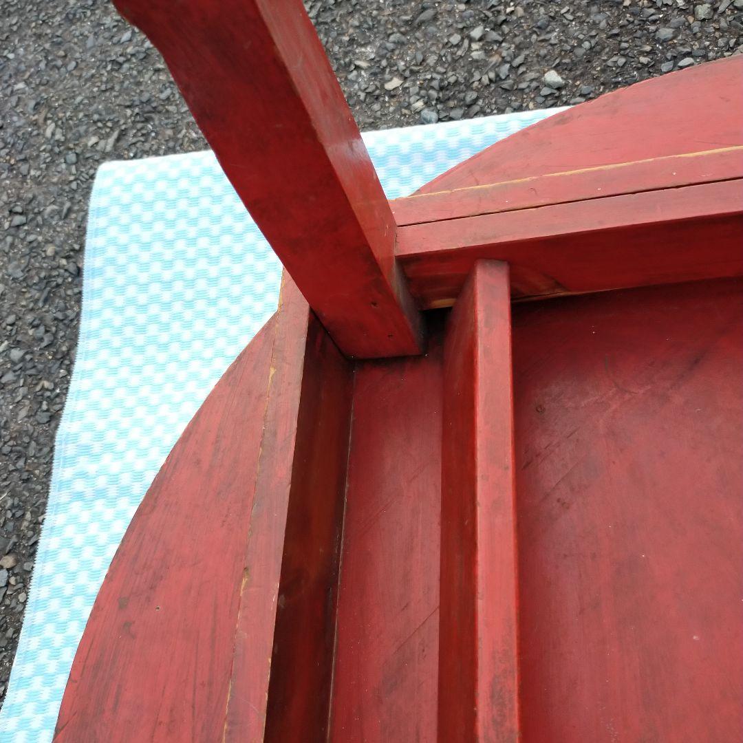 昭和レトロ　ちゃぶ台　アンティーク家具　折りたたみ丸テーブル