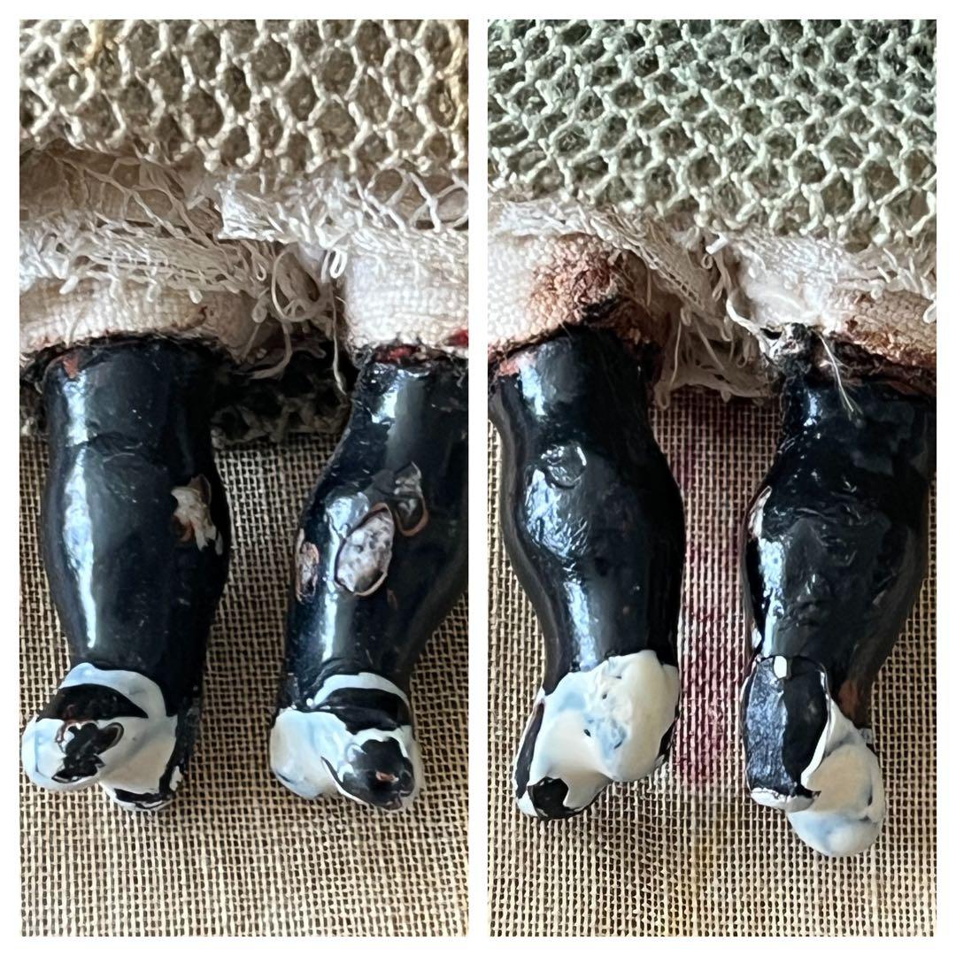 アンティークビスクドール陶器小さなドールミニョネット レトロ人形ハンドメイド