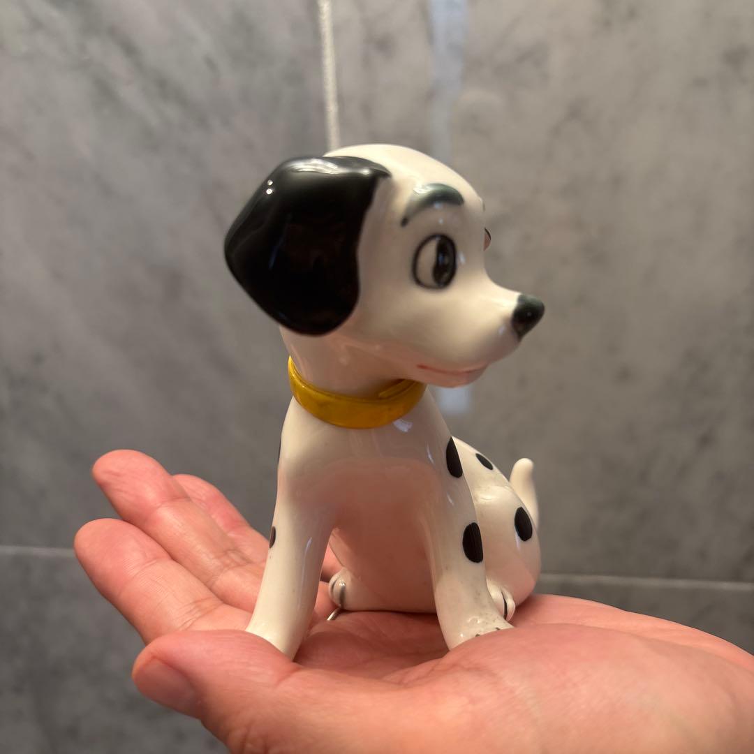 90年代ビンテージ　手描きの瞳が美しい101匹わんちゃんの陶器オブジェ