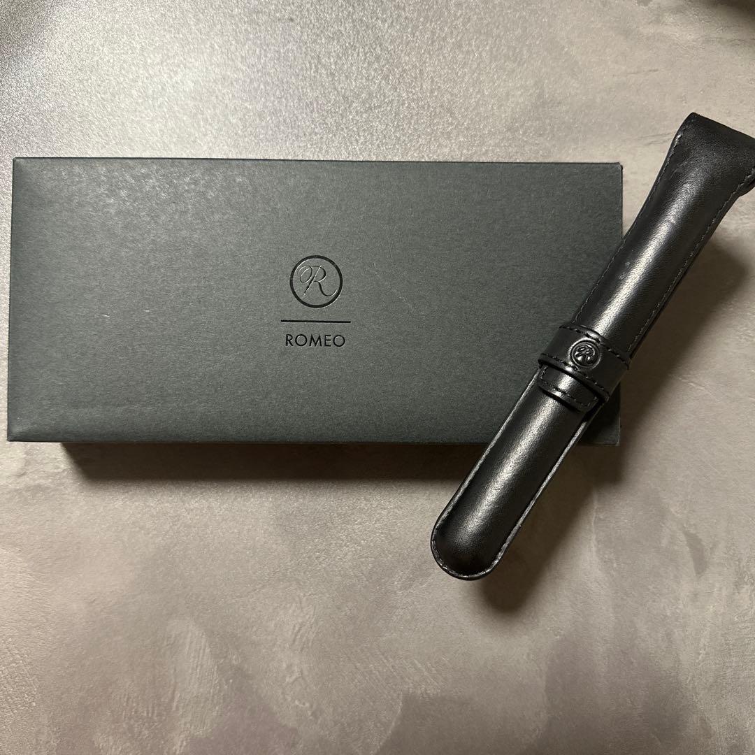 極美品　ロメオ no3 黒　シルバー　太軸　専用ケース＆新品リフィルセット