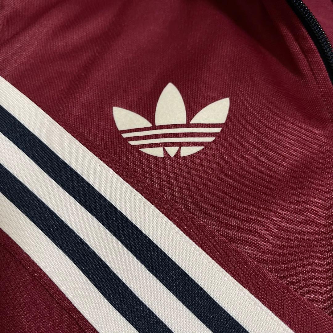 新品同様Ｓ】アーセナル　アディダス刺繍トラックジャケットジャージトップ　マルーン