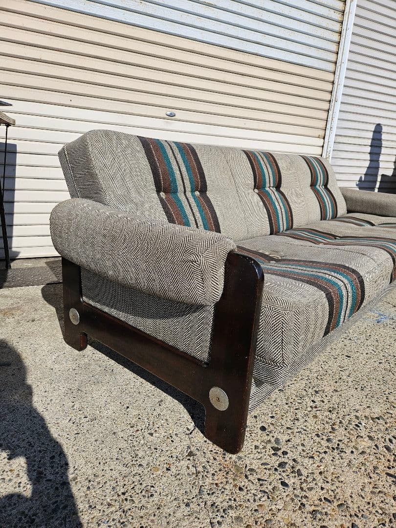 オールドカリモク ソファベッド 椅子 リクライニング レトロ ヴィンテージ