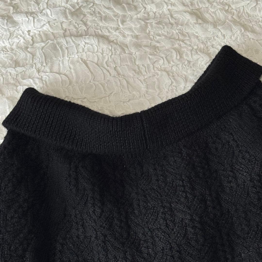 【美品】 タオ コムデギャルソン ウール ニット ポンチョ ケープ ブラック 黒