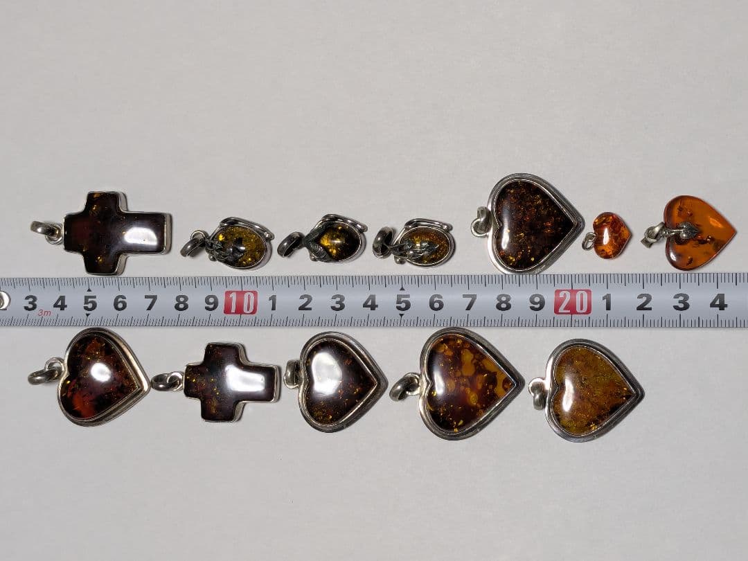 琥珀 ペンダントトップ シルバー 925 チャーム