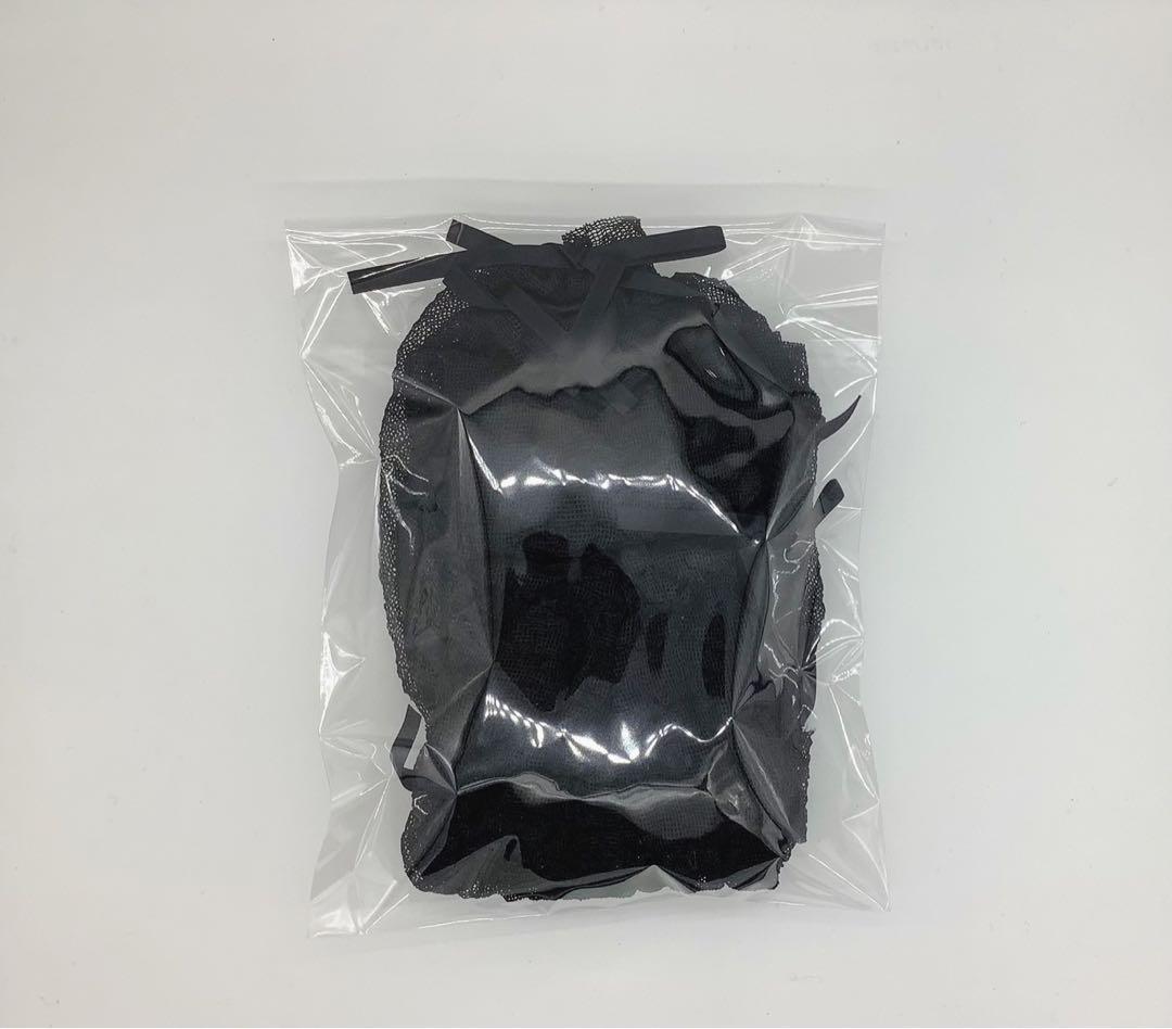 Moi-meme-Moitie リボン付きガーゼアームカバー　ブラック