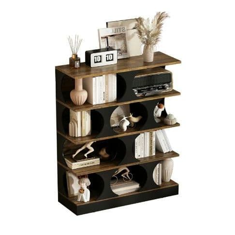 最終価格✨木製オープンラック 110×150 大容量4段収納棚 北欧風 組立式