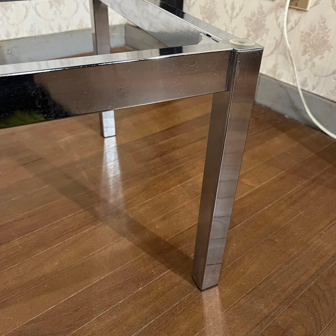 【アンティーク】アイアンフレーム 長方形 ガラスローテーブル センターテーブル