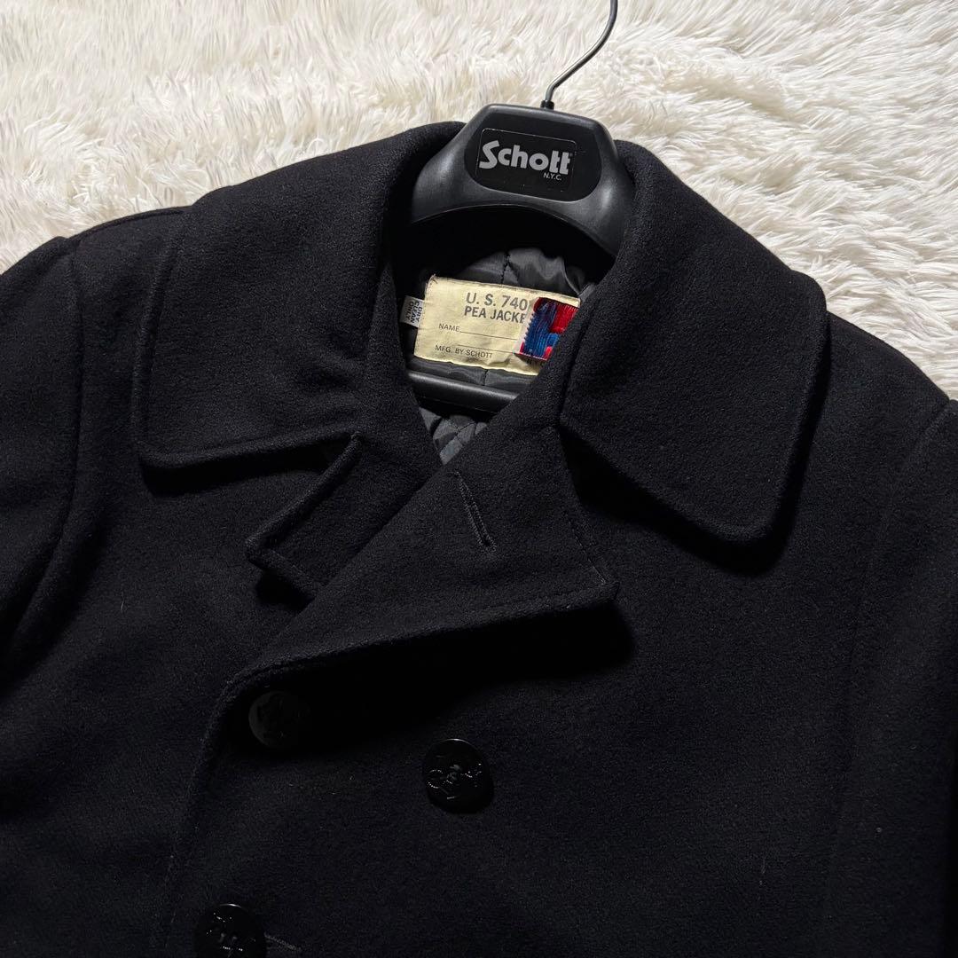 m*y様 美品/42サイズ✨schott ピーコート　ネイビー　キルティング　U