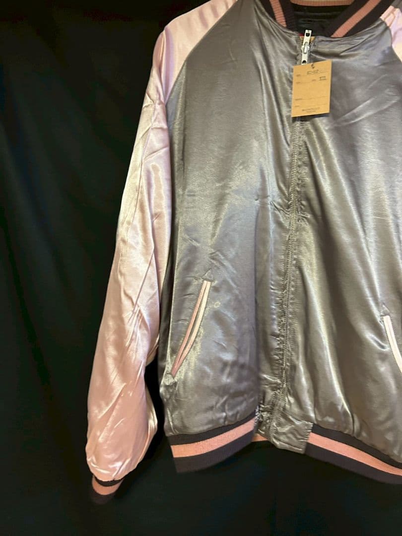 【新品タグ付き】 金魚と御所車 和柄スカジャン リバシーブル　レディースXXL