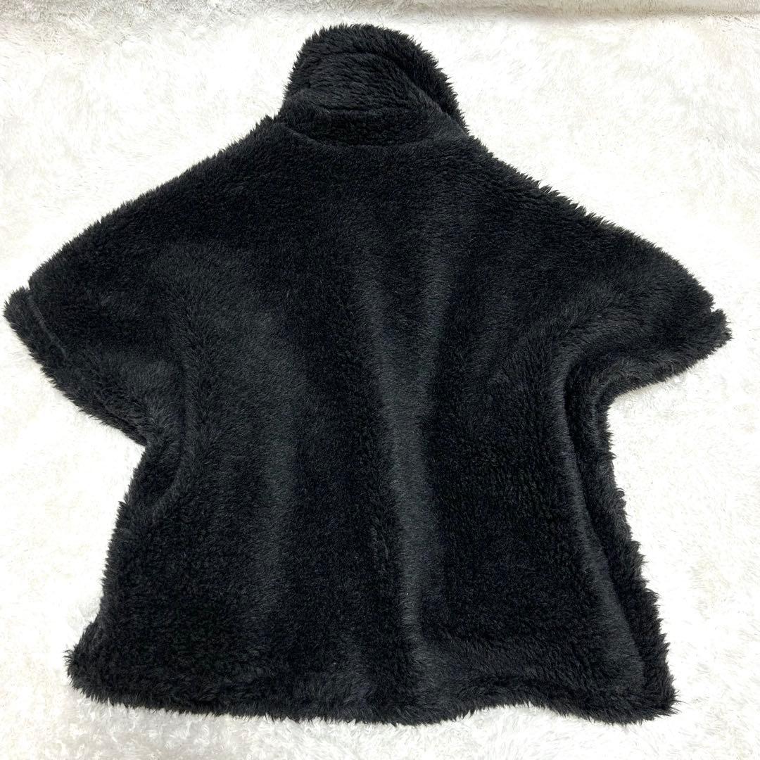 ✨美品✨ ティッカ ポンチョ コート ウール ファー 黒 23AW TICCA