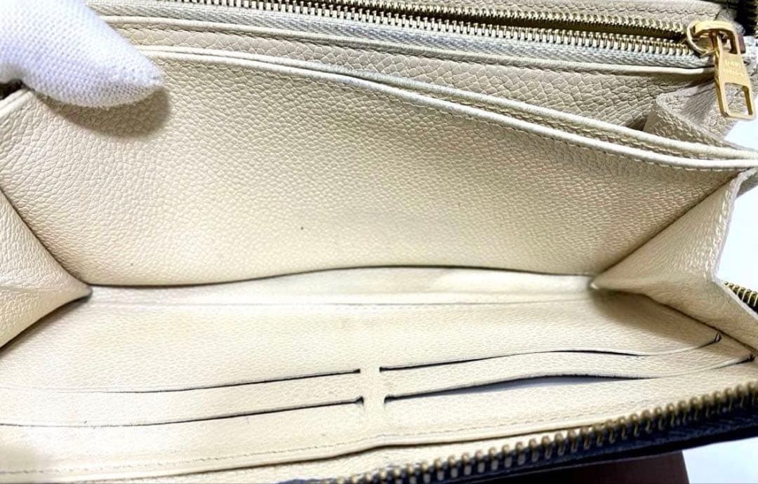 そ*ら様 300円スタート 【美品】LOUIS VUITTON ネイビー 長財布