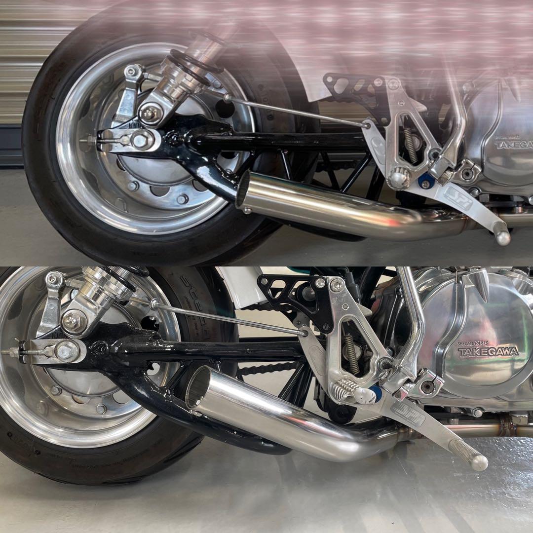 【マサ】モンキー　ワンオフ　マフラー　ショート管　車高短　ステンレス製