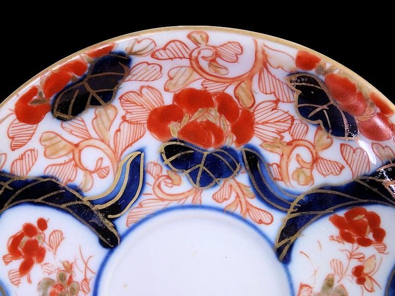 古伊万里　金襴手　花鳥紋に鳳凰の図　４寸皿　５枚　D047AS-DBu