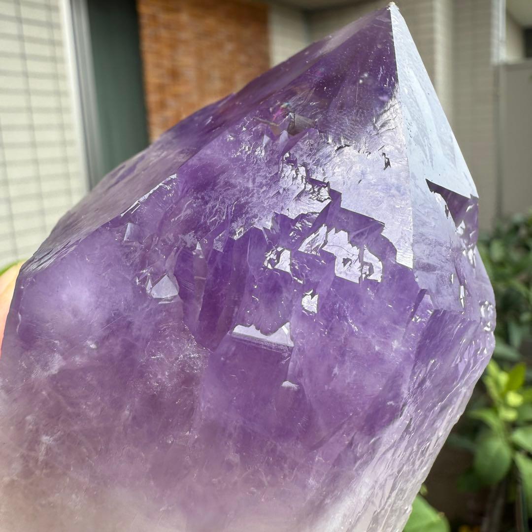 高品質　ボリビア産　紫水晶 516g 台座付き　アメジスト　原石　自然石②