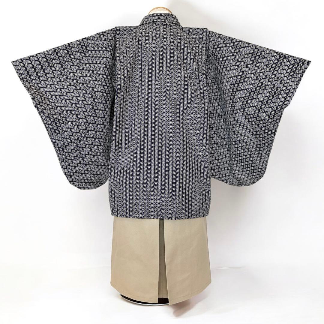 ぽよよ★［麻の葉ライト］羽織袴3点セット ハンドメイドꕤ七五三 5歳男の子