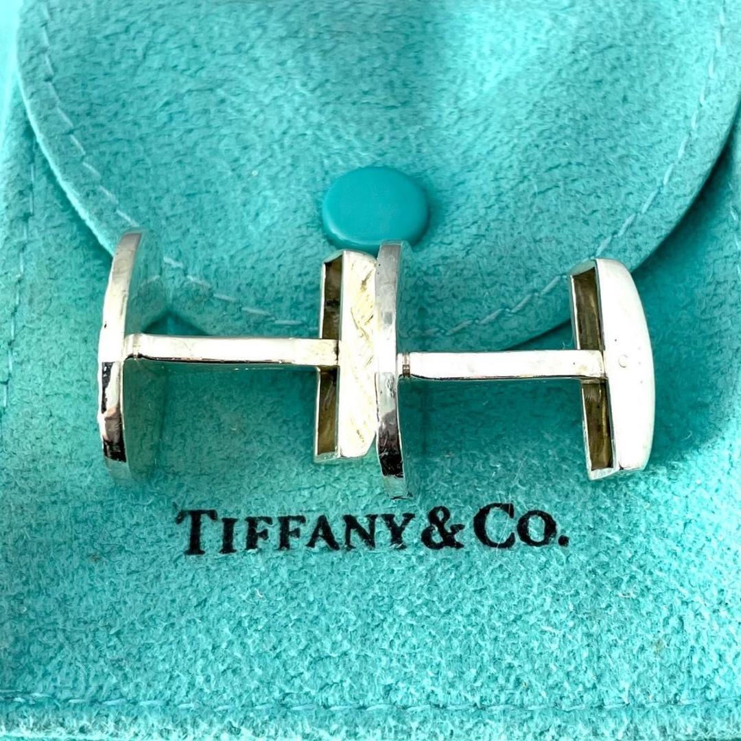 ティファニー チェック コンビ オーバル カフス 585 925 NJ2fe