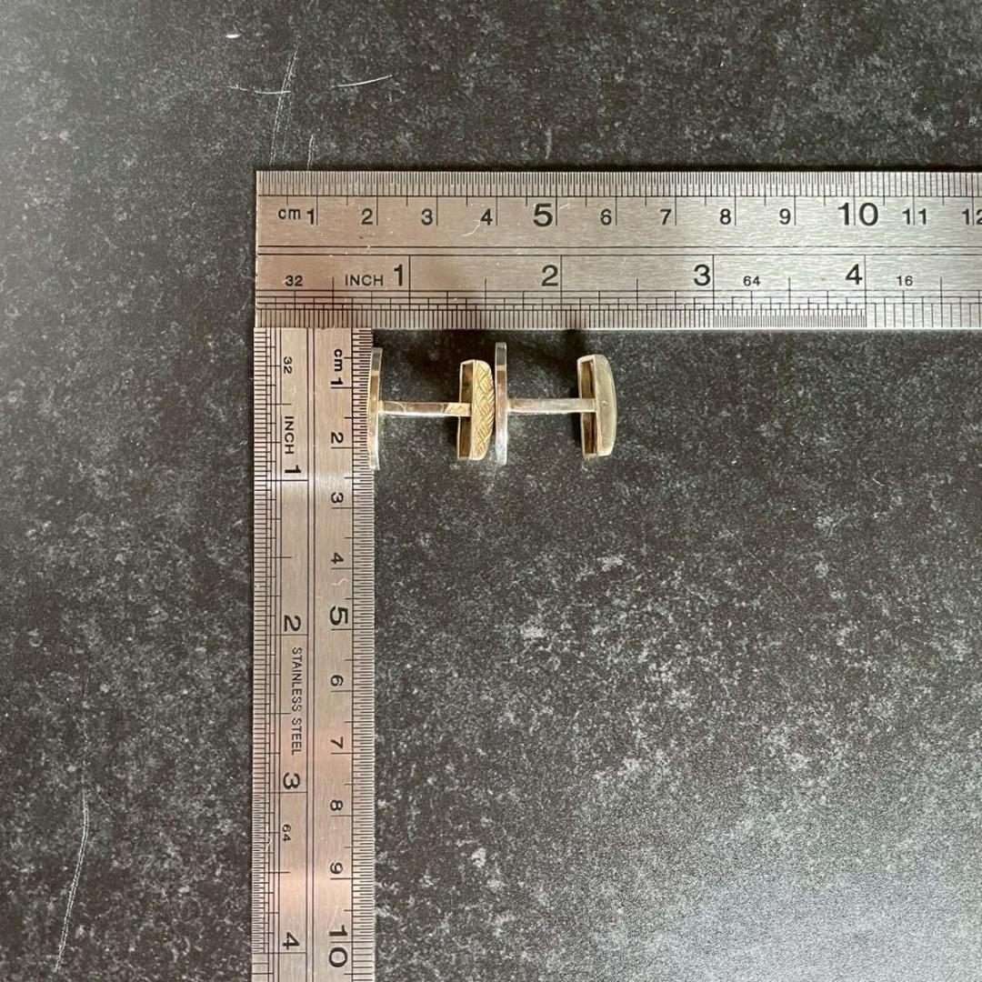 ティファニー チェック コンビ オーバル カフス 585 925 NJ2fe