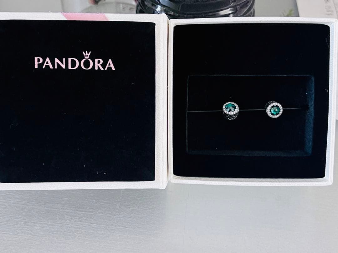 パンドラ（PANDORA）グリーン ラディアント ハート チャーム