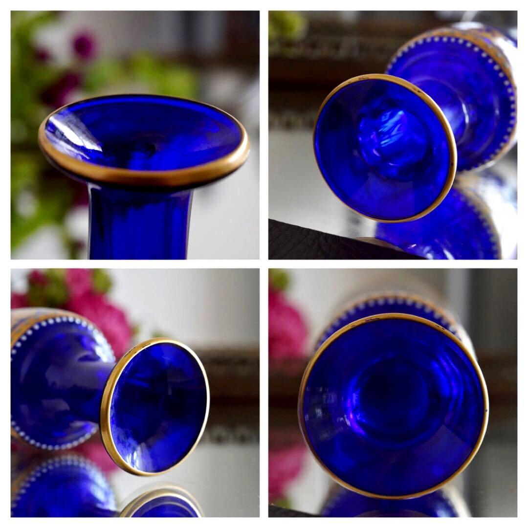 極希少★オールドバカラBACCARAT★24金彩＆エナメル彩装飾 花瓶★一輪挿し