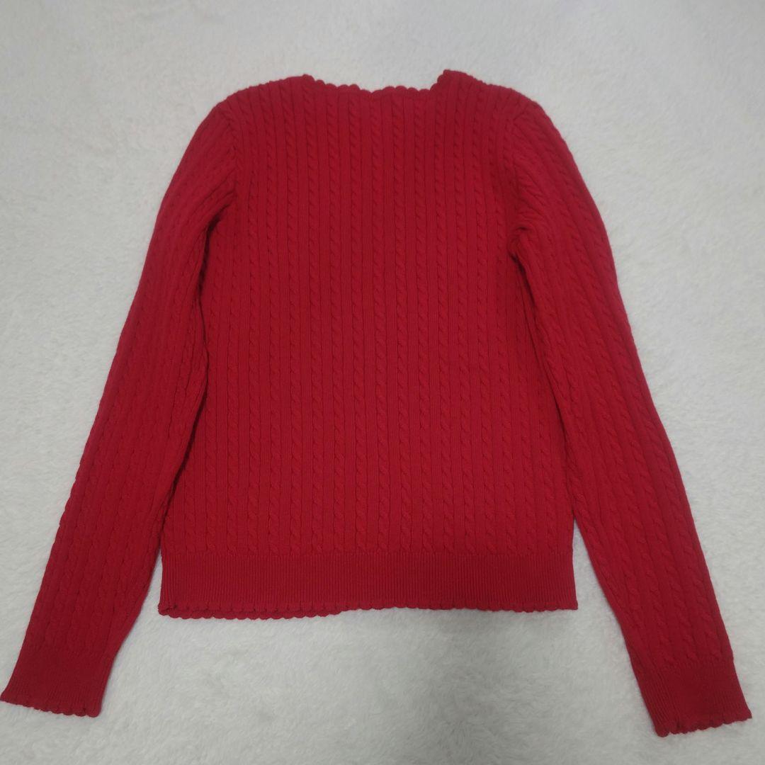 タグ付 未使用品POLO RALPH LAUREN カーディガン ケーブル 赤
