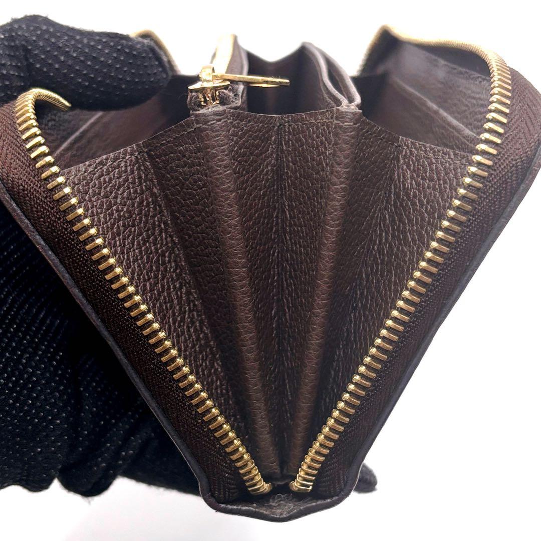 ルイヴィトン　アンプラン長財布　ジッピーウォレット　ダークブラウン