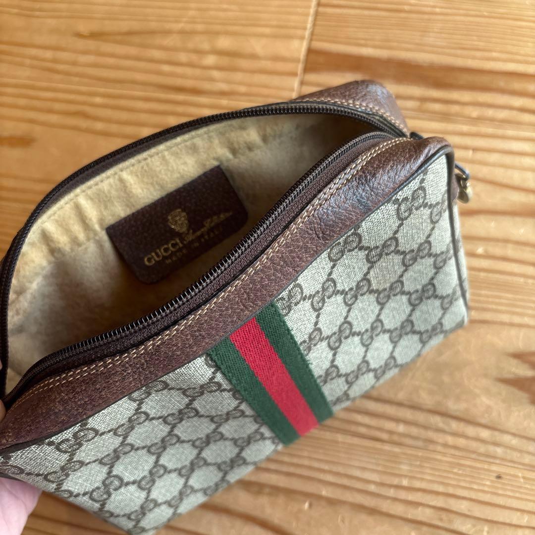 オールドグッチ　シェリーライン　ポーチ　クラッチバッグ