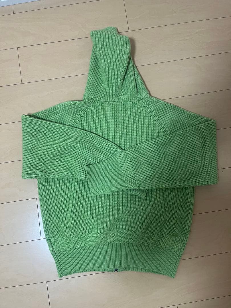 トップス soerte Wool knit double zip-up hoodie