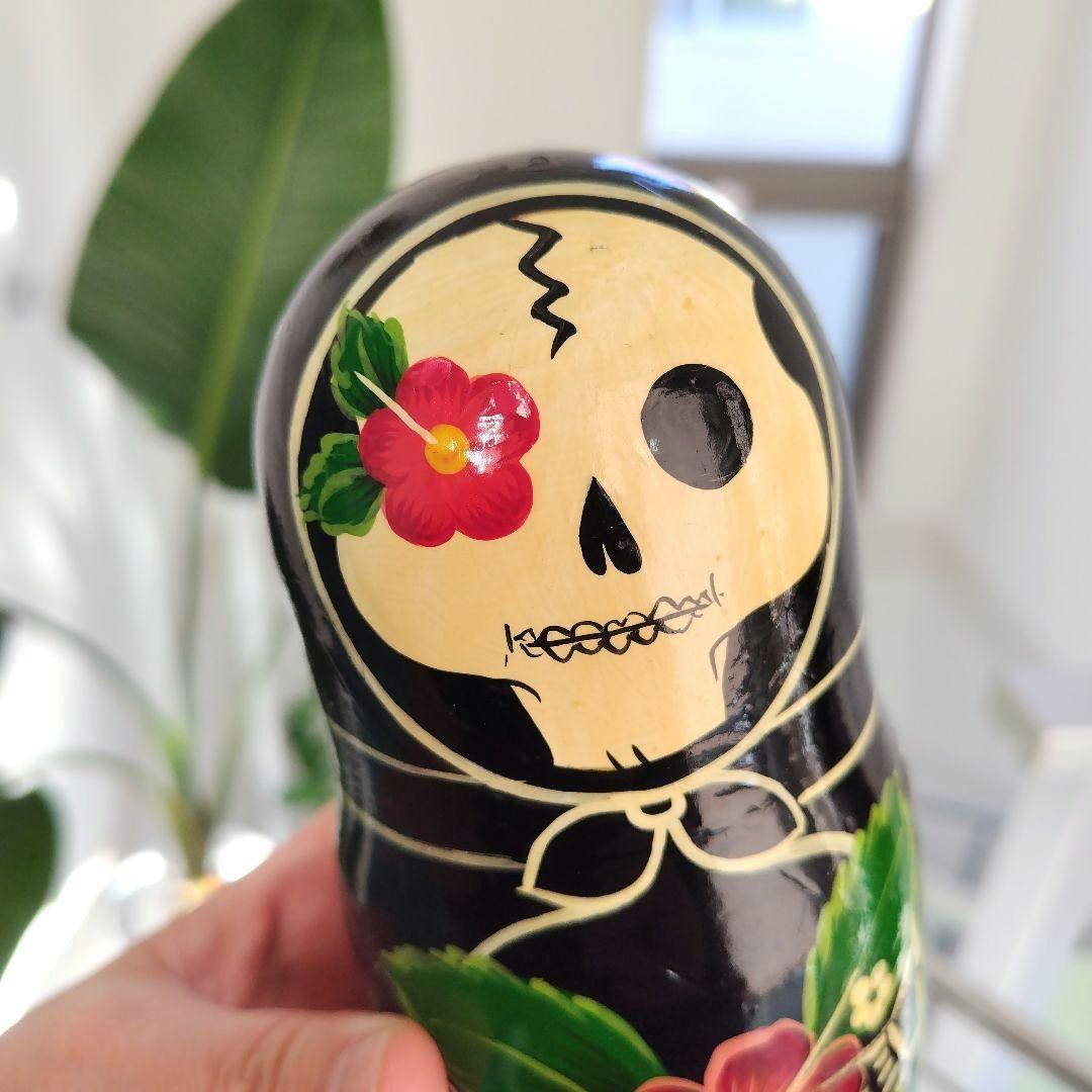 レア！suicoke スイコック スカルマトリョーシカ ブラック×レッドフラワー
