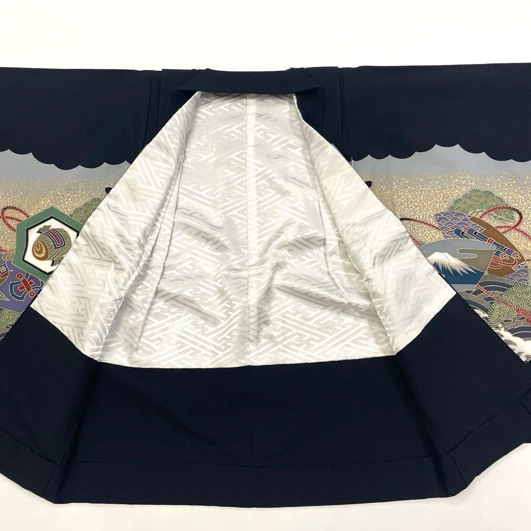 七五三 羽織セット 男の子 羽織 着物 長襦袢 半衿付き 5歳 No.144